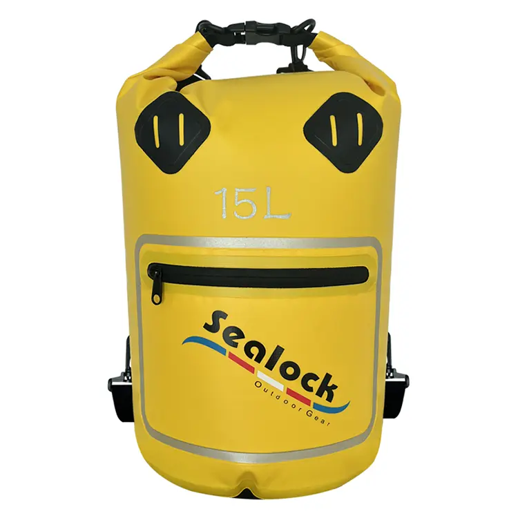 Saco seco impermeável 15L/20L IPX7 com janela transparente e separação seco-úmido