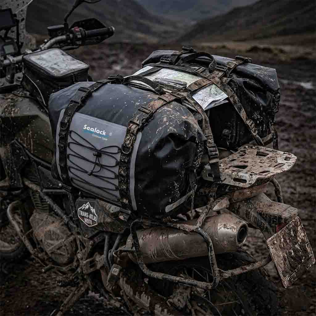 Melhor bolsa impermeável para motocicleta: ADV Packing & Strap-Down Physics