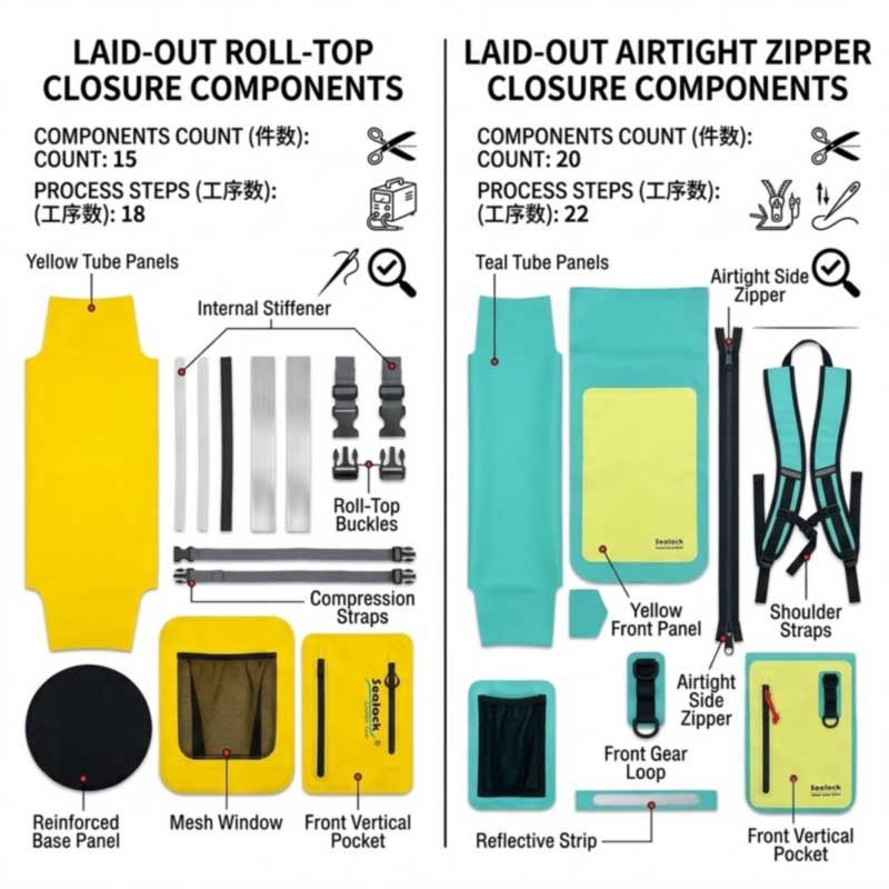 Mochilas impermeáveis ​​Roll Top: características e vantagens de fabricação
