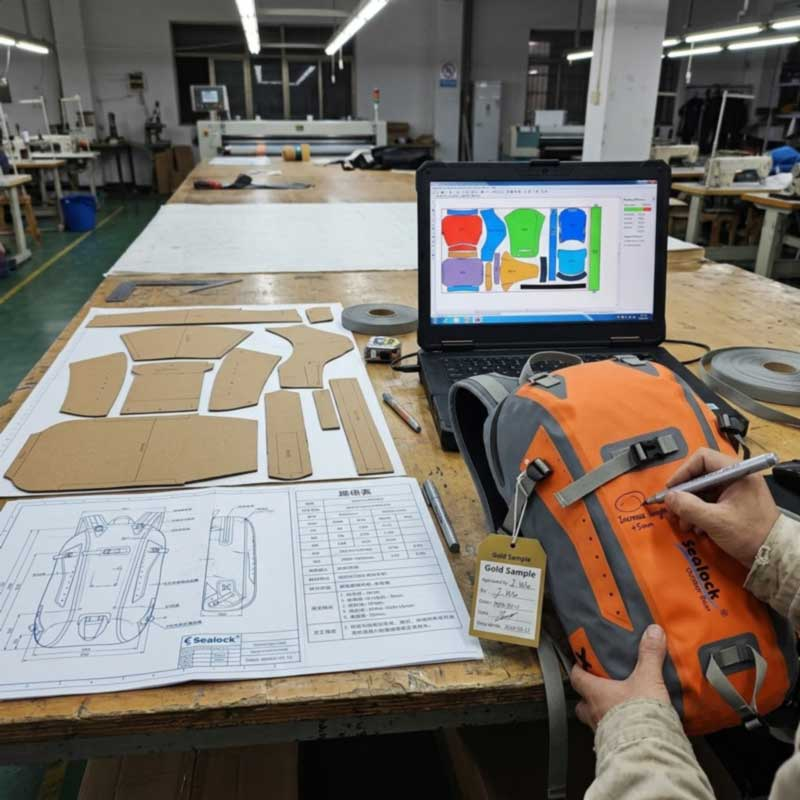 Processo de produção de mochila à prova d'água explicado
