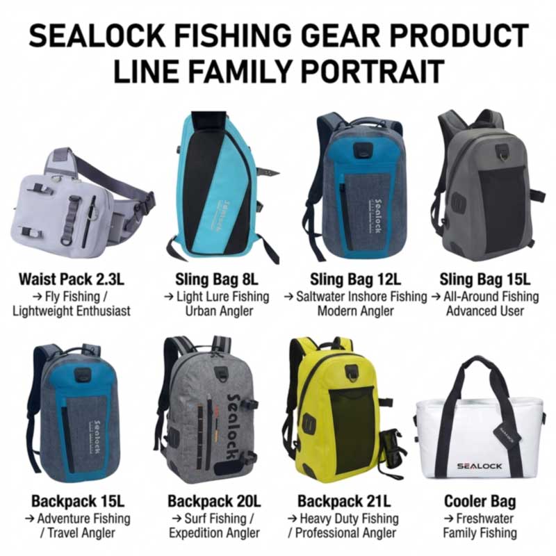 Sacos de pesca à prova d'água OEM para compradores atacadistas