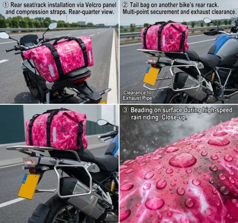 Fabricante de bolsa impermeável para motocicleta para marcas de aventura