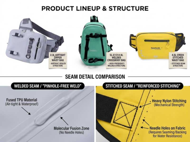 Fabricante de pochetes à prova d'água: bolsas de cintura OEM para marcas de natação e atividades ao ar livre