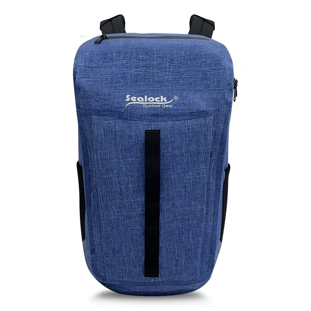 Mochila impermeável 24L com zíper hermético e design minimalista