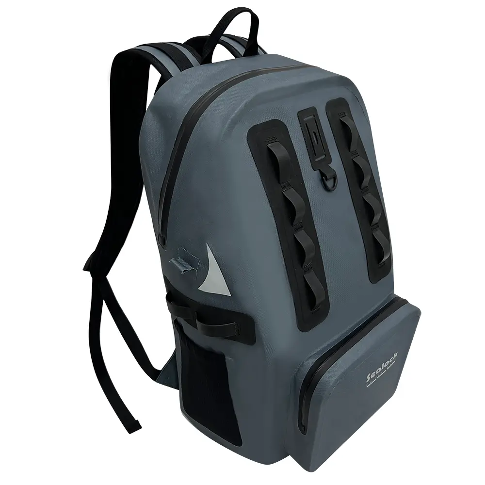 Mochila impermeável de 25L com bolso frontal à prova d'água