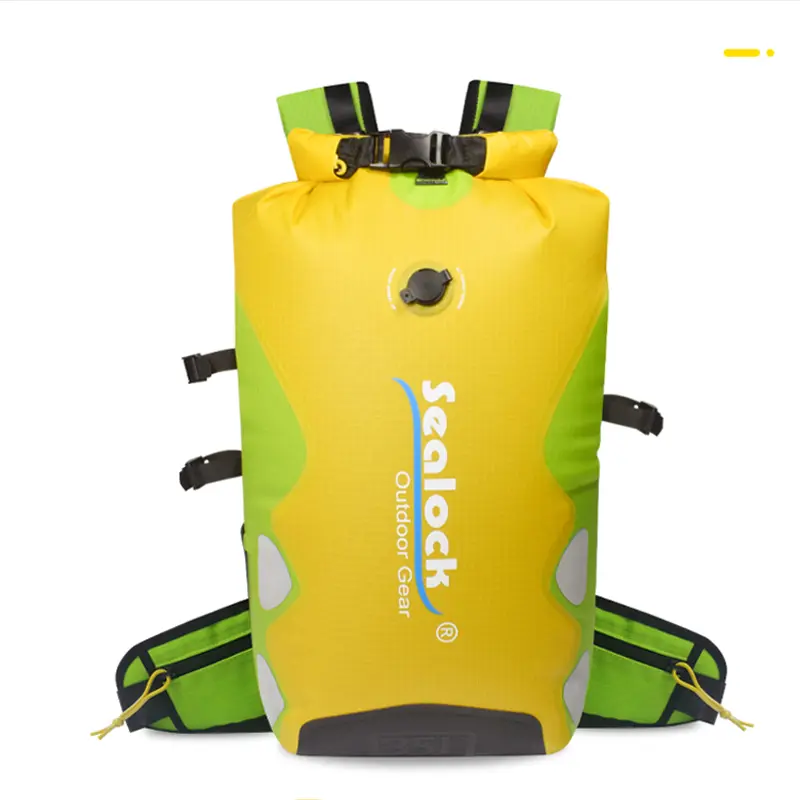 Mochila impermeável roll top 35L para caminhadas e caiaque