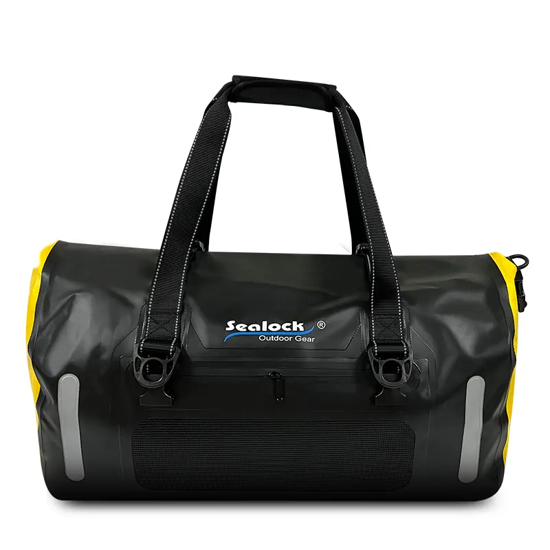 Saco seco de mochila impermeável roll-top 40L e 60L para caiaque, camping e viagens