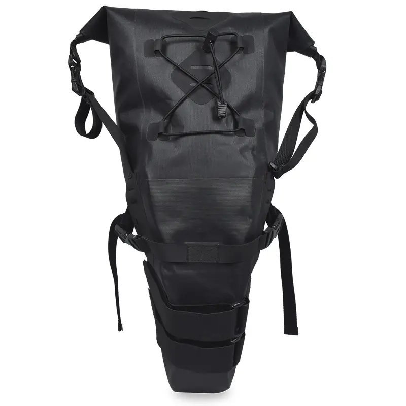 Bolsa de selim para bicicleta à prova d'água com fecho superior em rolo